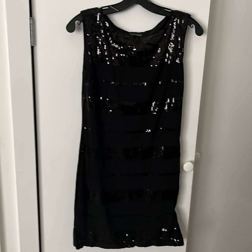 White House Black Market Sequins Striped Dress